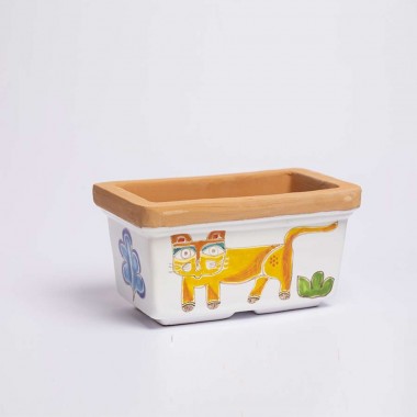 Handmade sicilian Planter Folk Cat VSPRGT De Simone Pottery Handmade sicilian Planter Folk Cat VSPRGT De Simone Pottery